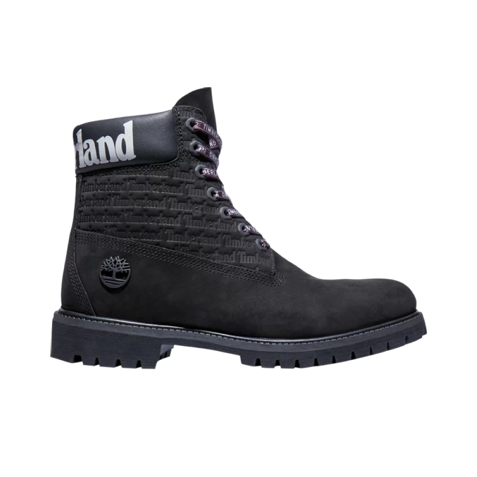 Timberland Premium Waterproof All Over Logo Boot Black Nubuck