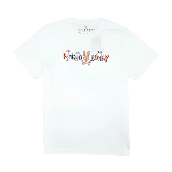 Psycho Bunny Jackson Hand Drawn Tee -White
