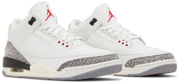 Nike Air Jordan 3 Retro "White Cement Reimagined" - Summit White / Fire Red-Black