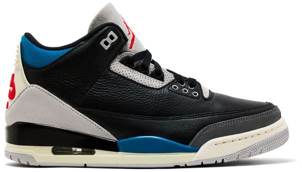 Air Jordan 3 Retro OG 'Rare Air'-Black/Chile Red-Neutral Grey