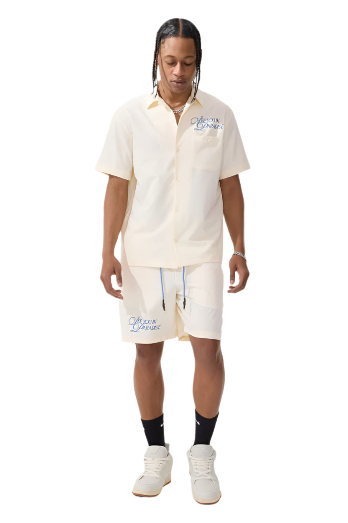 Jordan Craig Retro Oakland Shorts-Cream