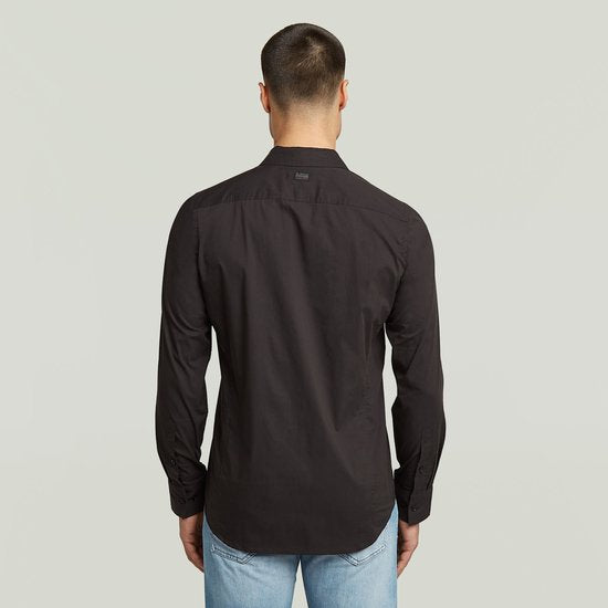 G-Star Raw Uniform Slim Button Up Long Sleeve-Black