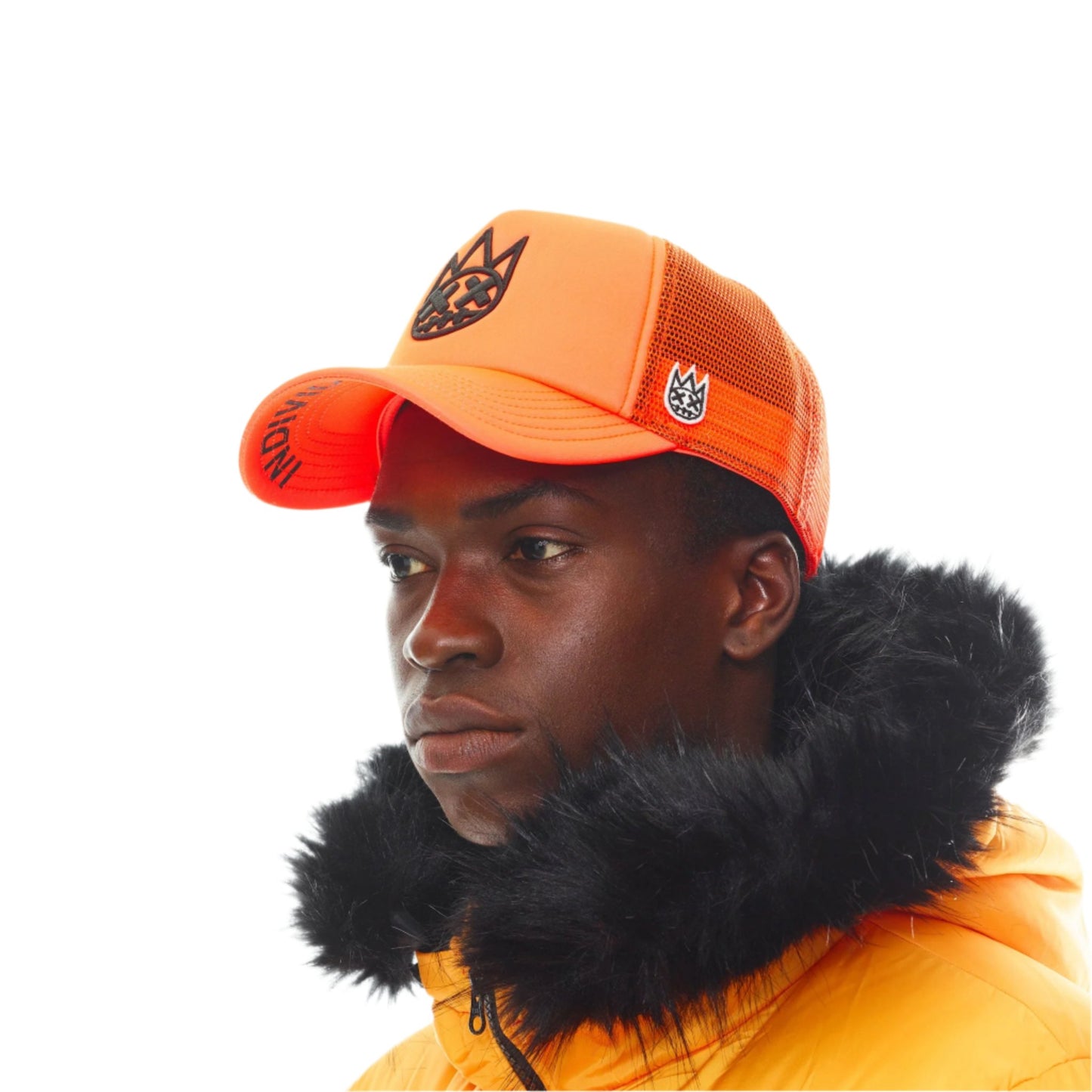 Cult Of Individuality Clean Shimuchan Logo Mesh Back Trucker Hat - Coral