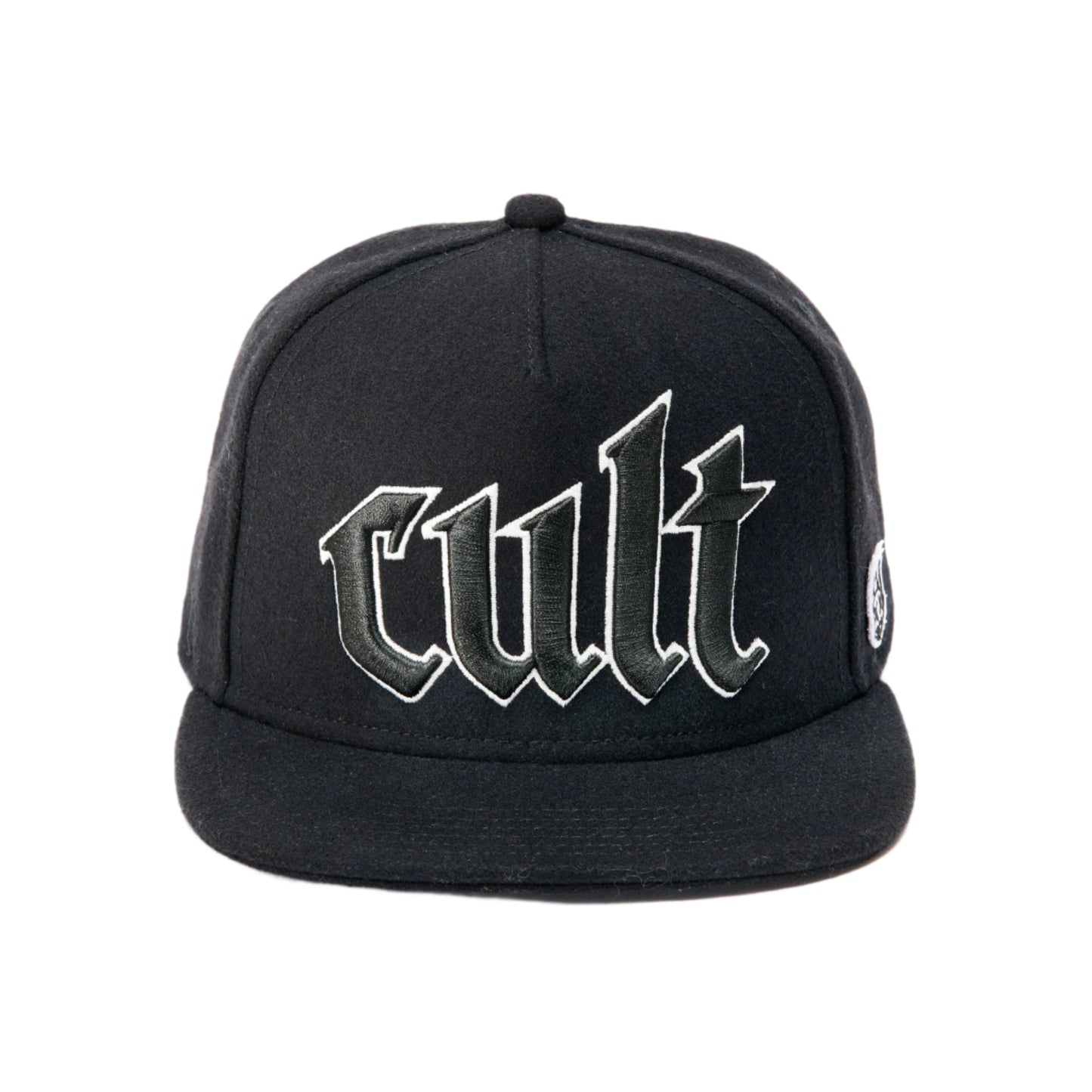 Cult Of Individuality Old English Wool Flat Visor Hat - Black