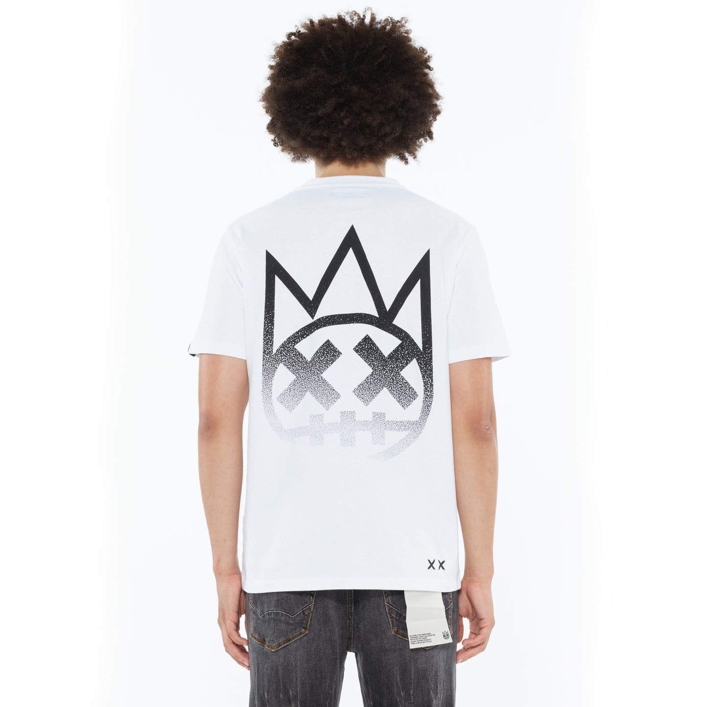 Cult Of Individuality Short Sleeve Crew Neck Tee "Gradient Logo" in White