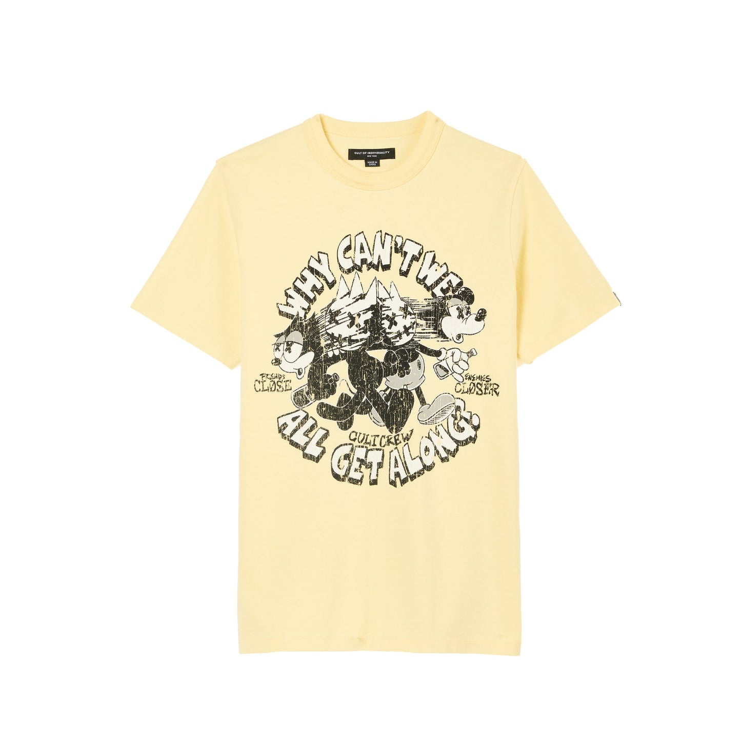 Cult Of Individuality Short Sleeve Crew Neck Tee "Get Along"-Banana