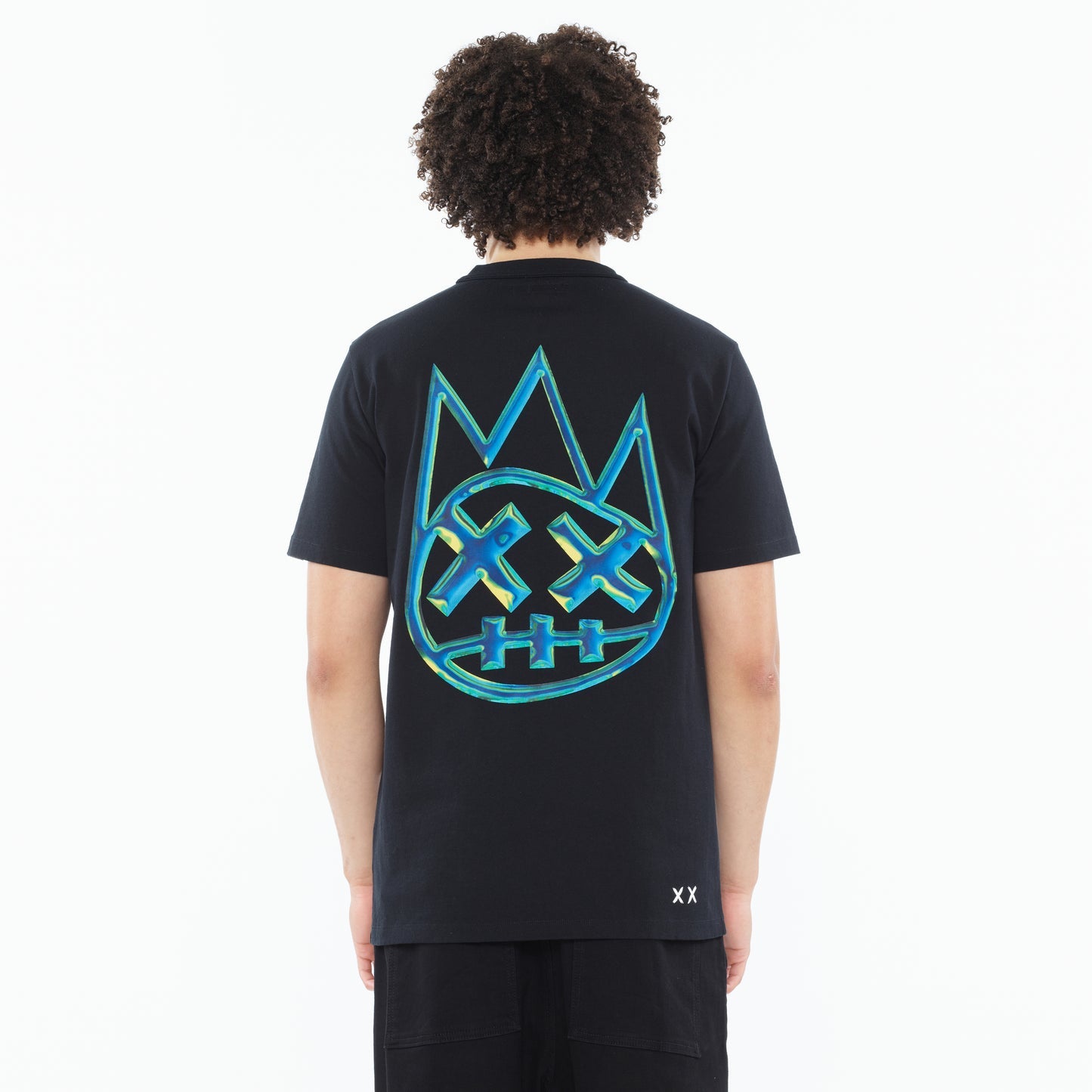 Cult Of Individuality Heavyweight Short Sleeve Crew Neck Tee "Bubble Logo"-Black