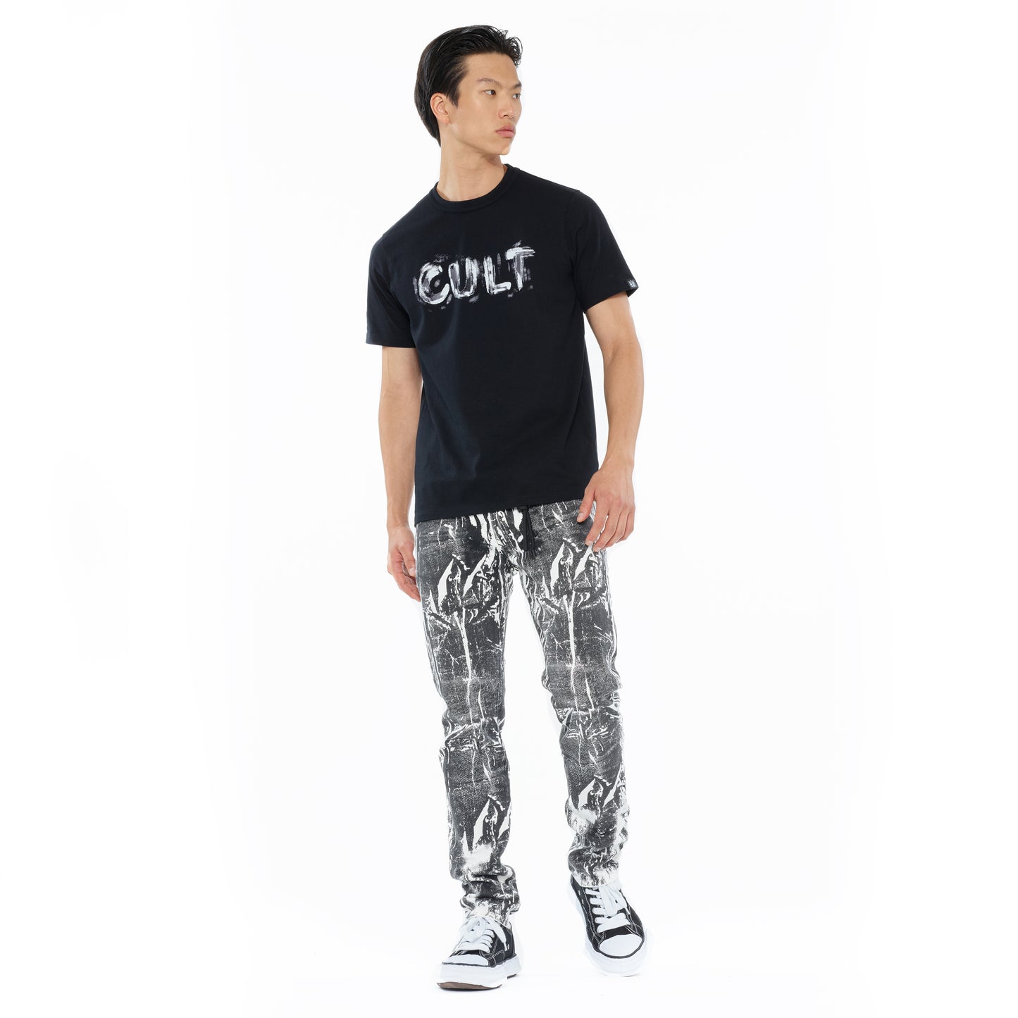 Cult Of Individuality Rocker Slim 602 Jeans-White / Black