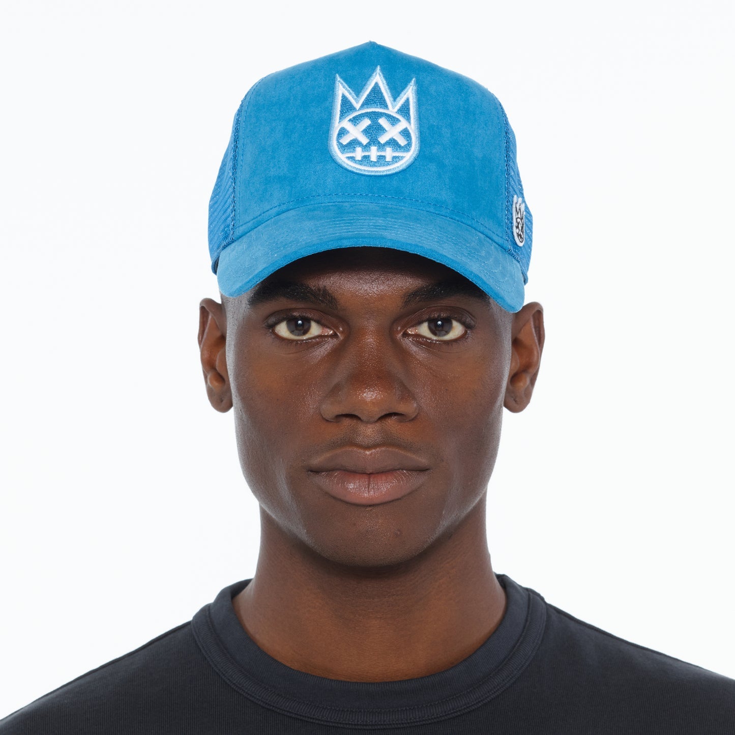 Cult Of Individuality Clean Logo Mesh Back Trucker Hat-Aqua Blue