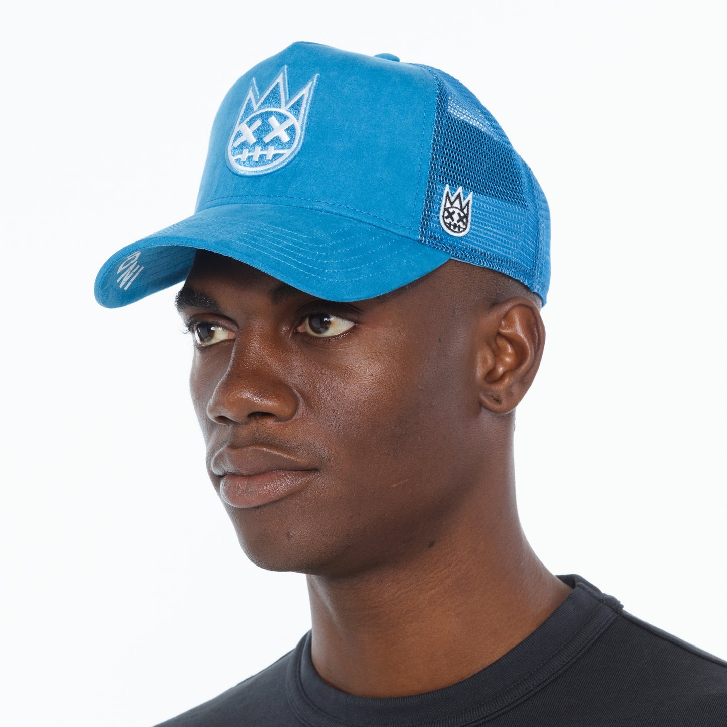 Cult Of Individuality Clean Logo Mesh Back Trucker Hat-Aqua Blue