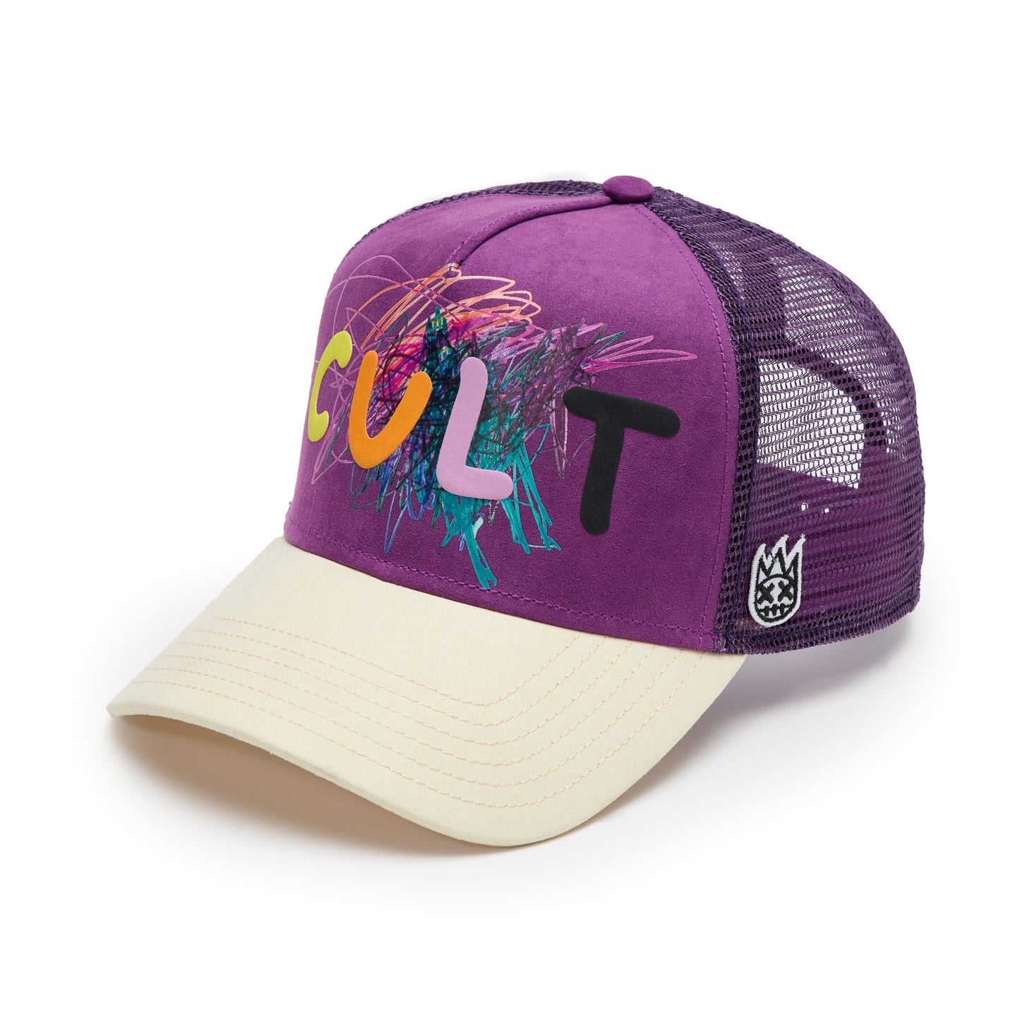 Cult Of Individuality Logo Mesh Back Trucker Hat "Cult Logo"-Hyacinth Violet