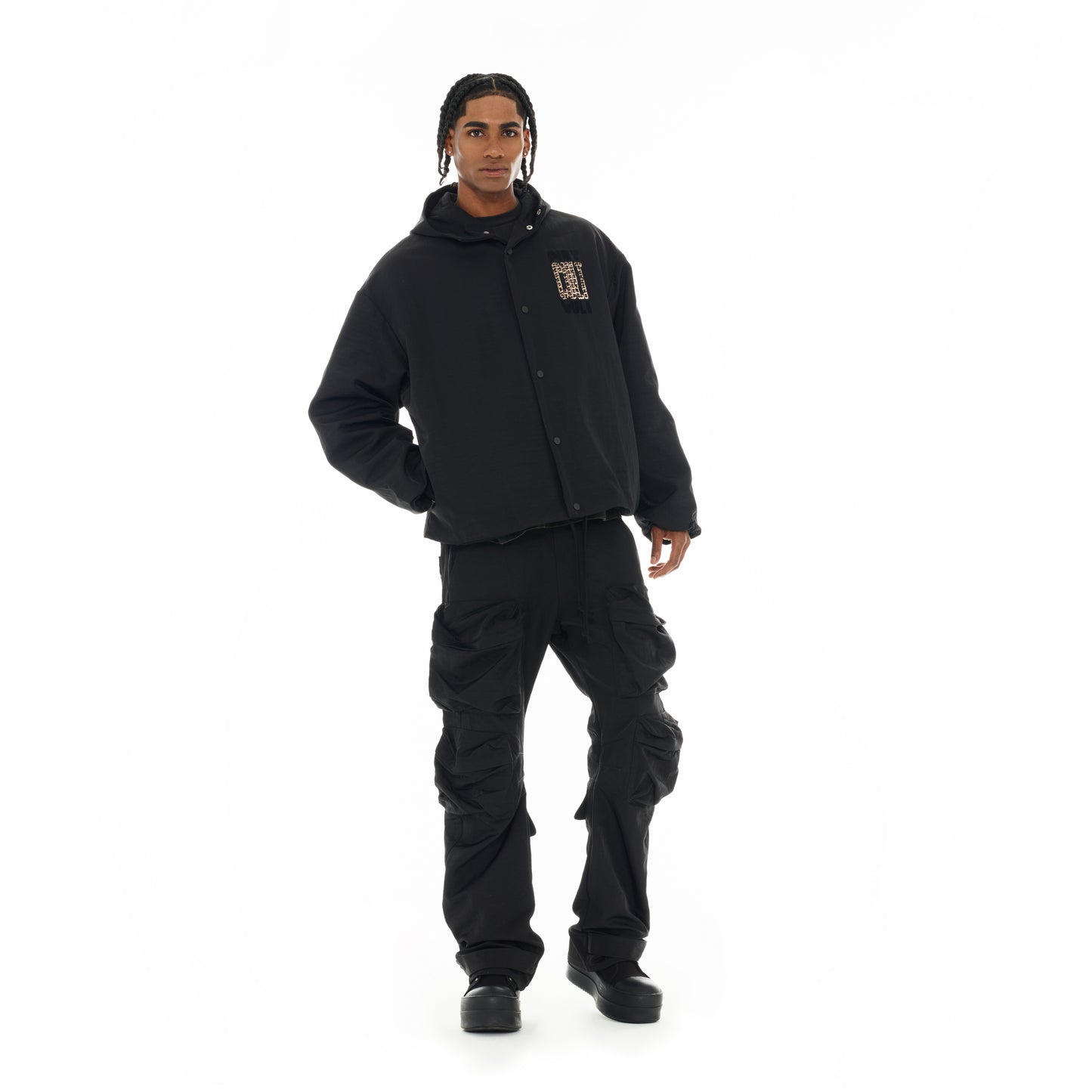 Cult Of Individuality Baggy Cargo 610 Jeans-Black Nylon