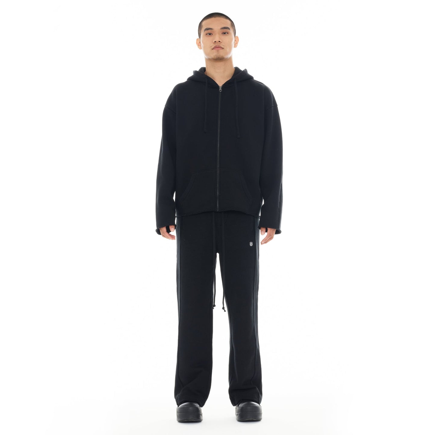 Cult Of Individuality Zip Hooded Sweatshirt "Core" 620 Grams-Black