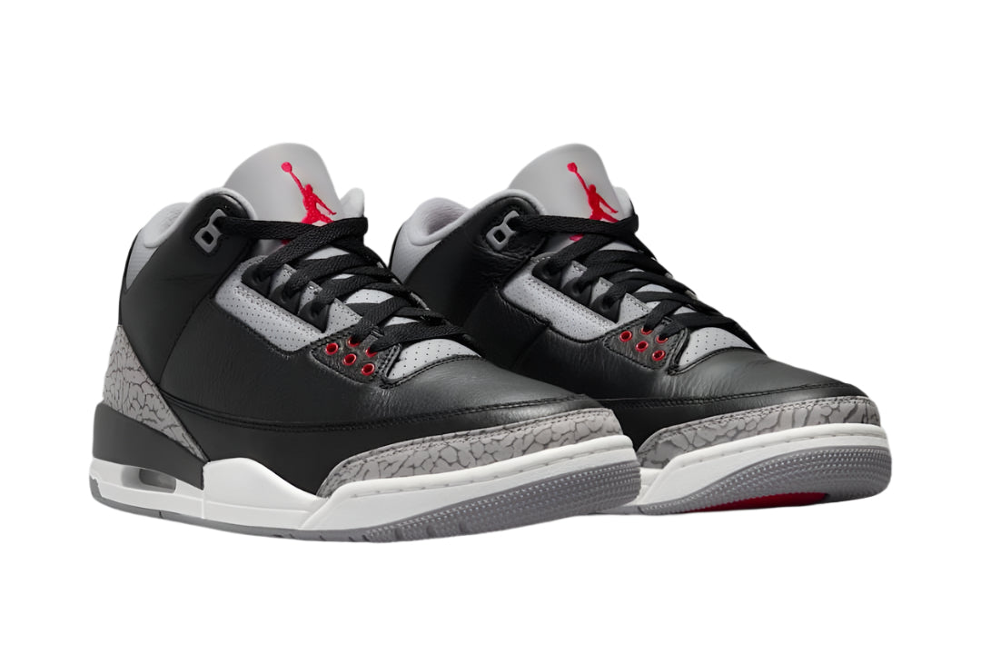 Nike Air Jordan 3 Retro OG "Black Cement" 2024 - Black / Fire Red / Cement Grey