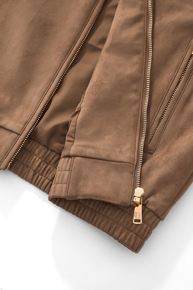 Barocco Helix Utility Zip Jacket-Brown