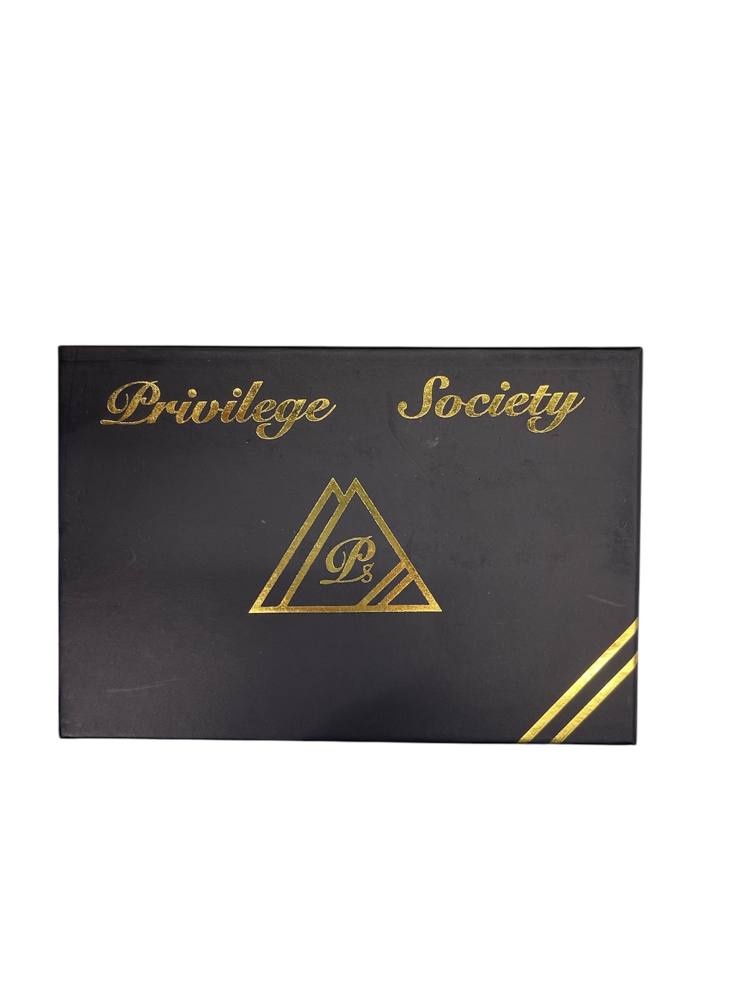 Privilege Society Monogram Leather CC Wallet- Black