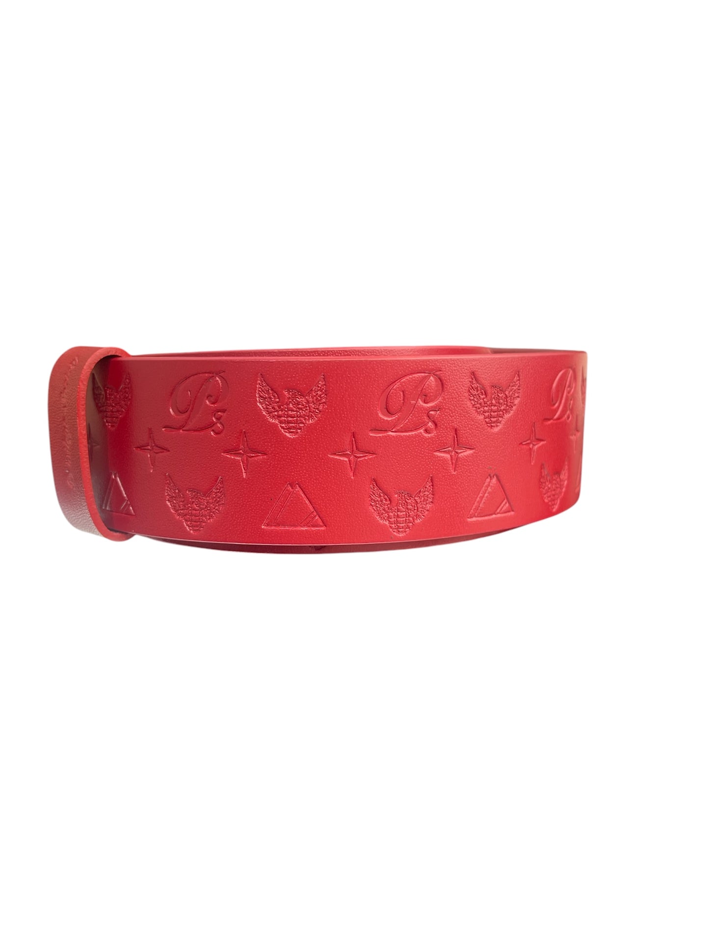 Privilege Society Monogram Leather HC Belt - Red