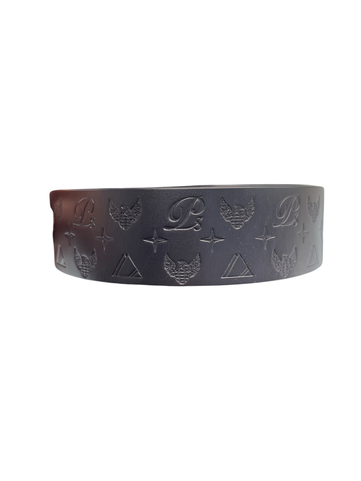 Privilege Society Monogram Leather HC Belt - Black