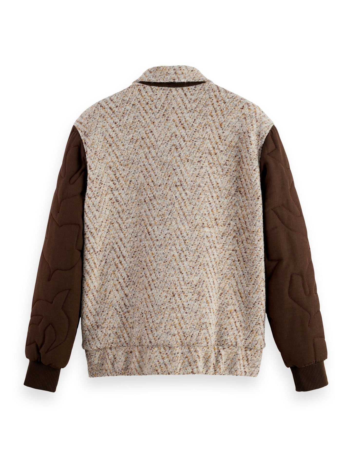 Scotch & Soda Varsity Sports Jacket-Taupe Melange