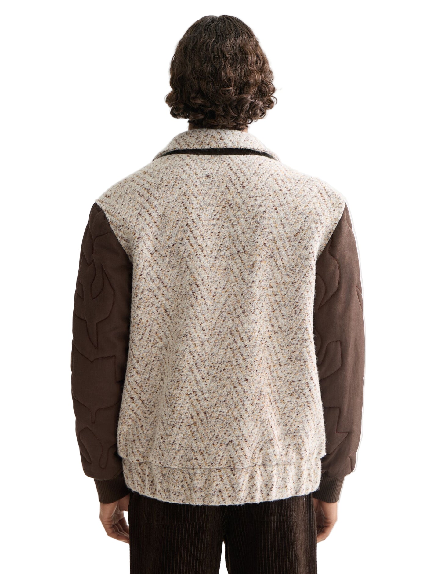 Scotch & Soda Varsity Sports Jacket-Taupe Melange