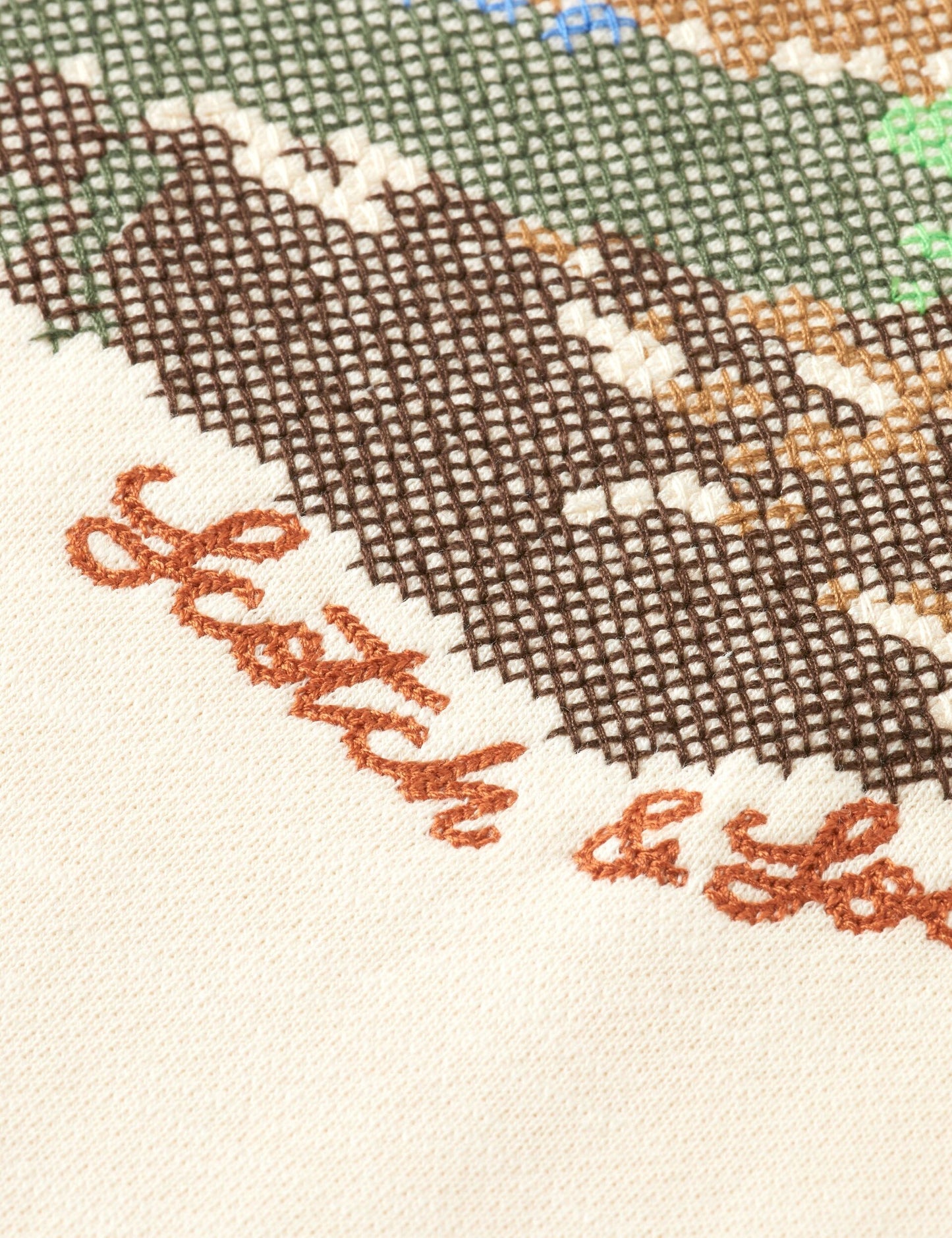 Scotch & Soda Loose Fit Embroidered Artwork Hoodie-Eggnog