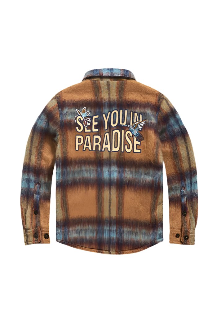 Jordan Craig See You In Paradise Flannel Shacket - Wheat (Kids)