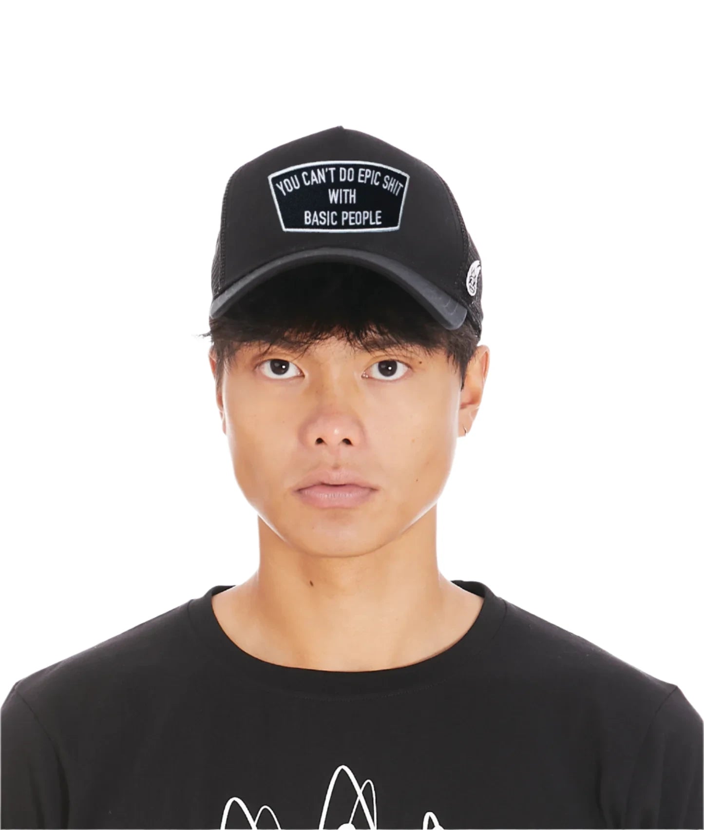 Cult Of Individuality Epic Shit Mesh Trucker Hat - Black