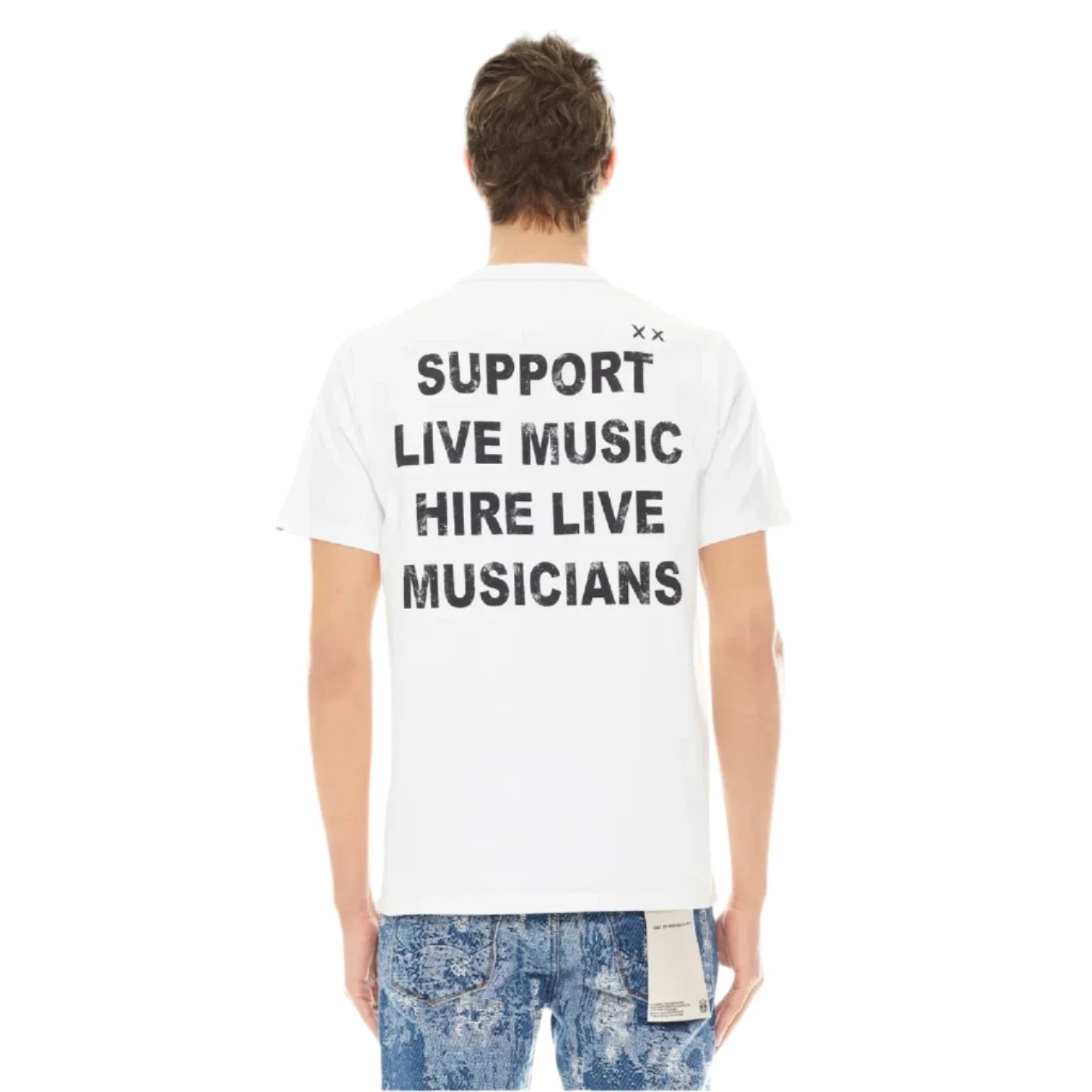 Cult Of Individuality Short Sleeve Crewneck Tee "WTF" - White