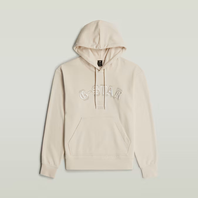 G-Star Raw Embro Logo HB Hoodie Sweater-DK Talc