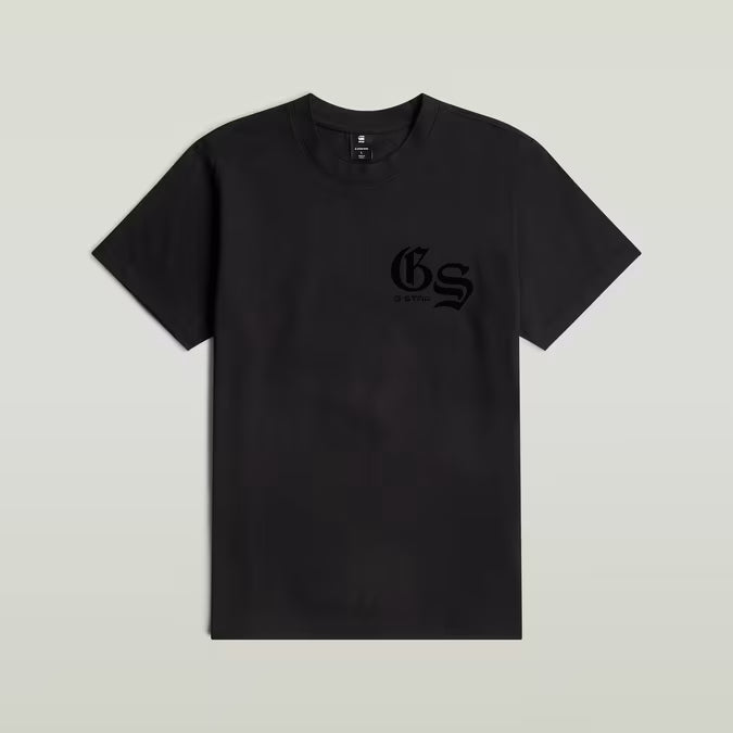 G-Star Raw Flock Back Loose T-Shirt - DK Black