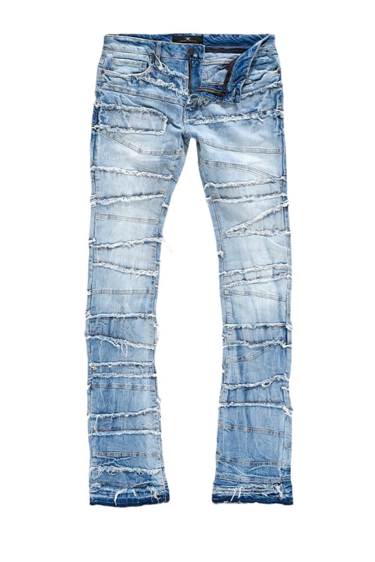 Jordan Craig Martin Stacked Psychosis Denim- Ice Blue