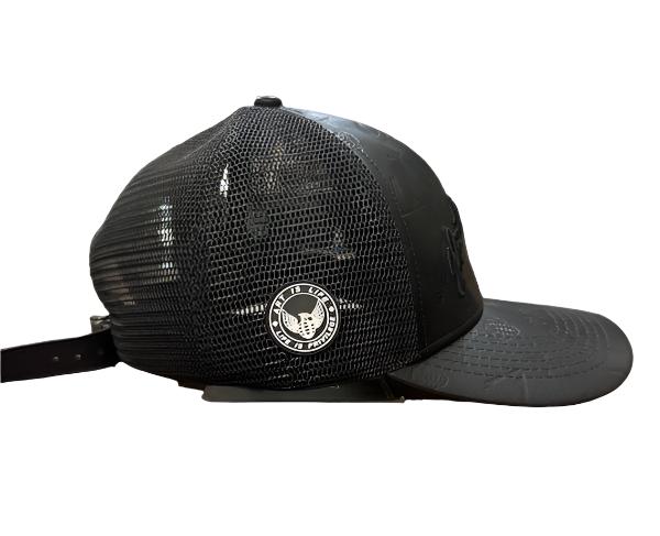 Privilege Society Commando Leather Strapback -Black/Black