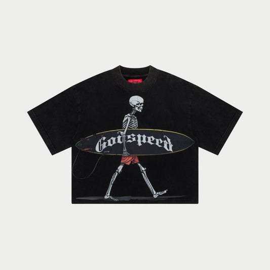 GODSPEED Surf Day T-shirt-Black washed