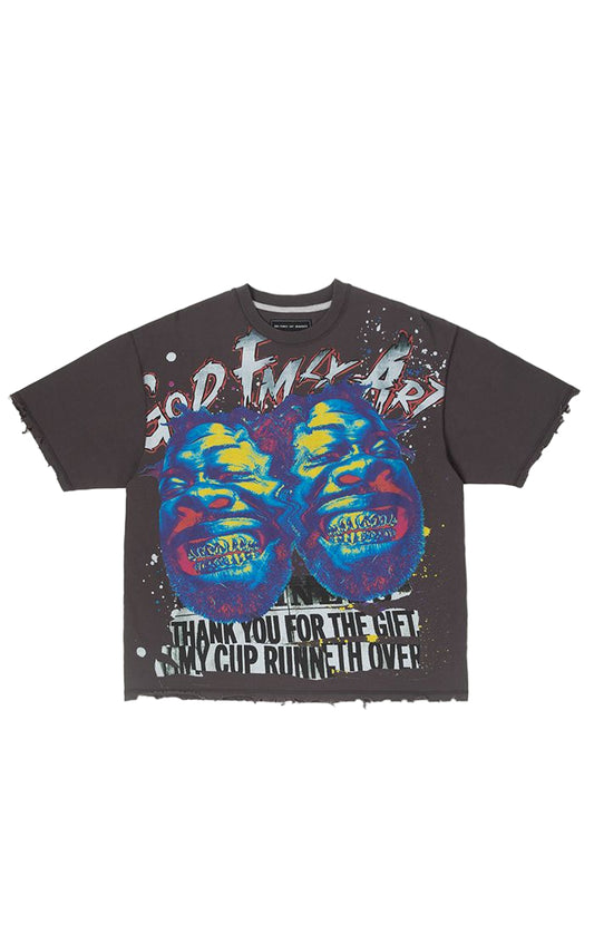 GFA Manasseh Twin Grillz SS Knit (Crop Fit)-Shale
