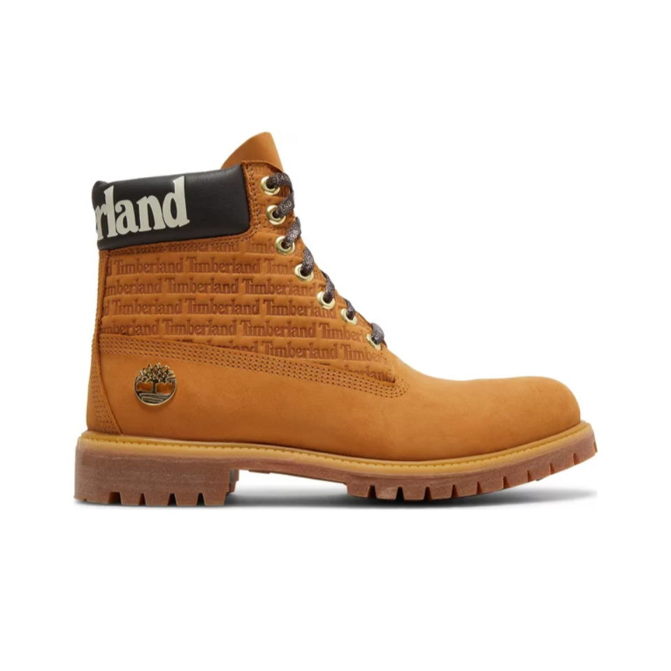 Timberland/ Premium All Over Logo Waterproof Boot Wheat Nubuck