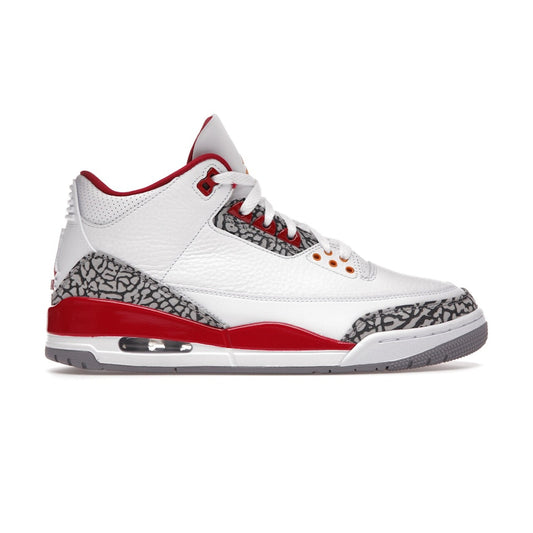 Nike Air Jordan 3 Retro "Cardinal Red" - White / Light Curry