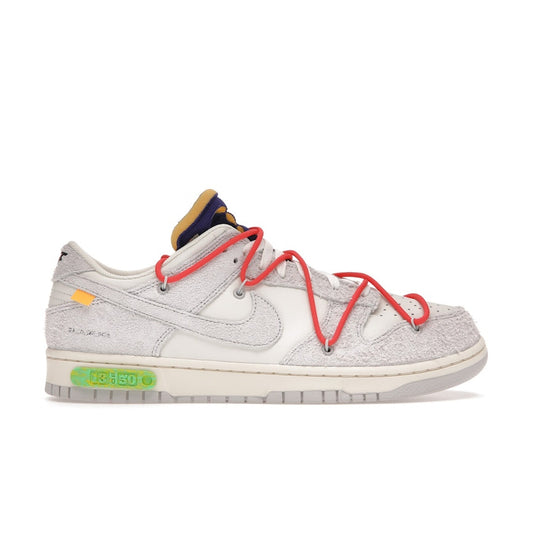 Nike Dunk Low Off-White "Lot 13 of 50" - Sail / Neutral Grey-Habanero Red