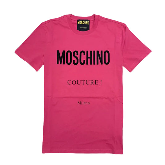 MOSCHINO (PINK JERSEY T-SHIRT MOSCHINO COUTURE)