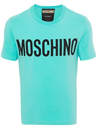 Moschino Stretch Jersey T-Shirt / Aqua