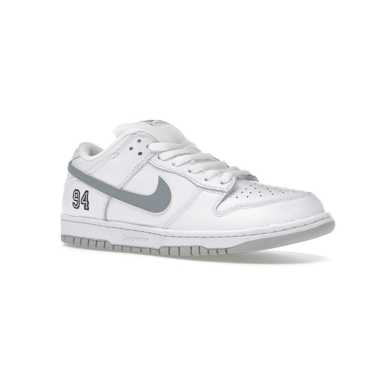 Nike SB Dunk Low Supreme 94 - White Metallic Silver