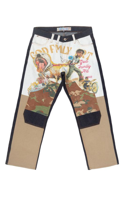 GFA Leash Jeans-Raw Denim