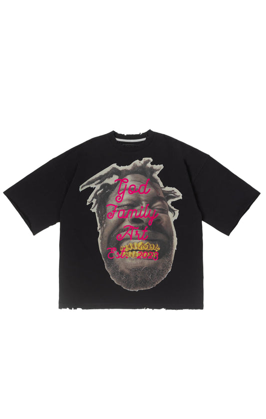 GFA Smile SS Knit-Jet Black