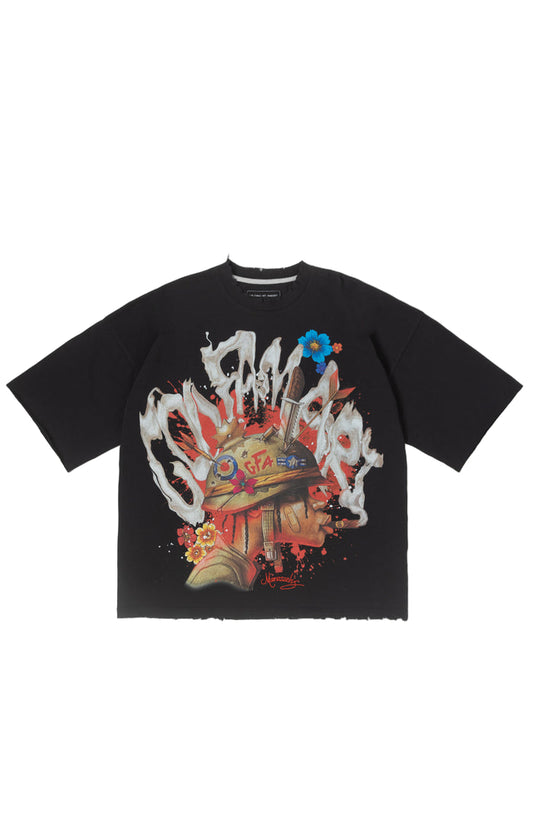 GFA Chomp SS Knit-Jet Black