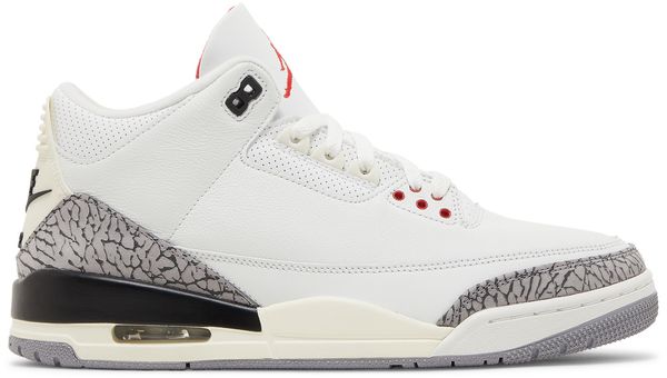 Nike Air Jordan 3 Retro "White Cement Reimagined" - Summit White / Fire Red-Black