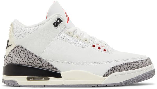 Air Jordan 3 Retro 'White Cement Reimagined'-Summit White/Fire Red-Black