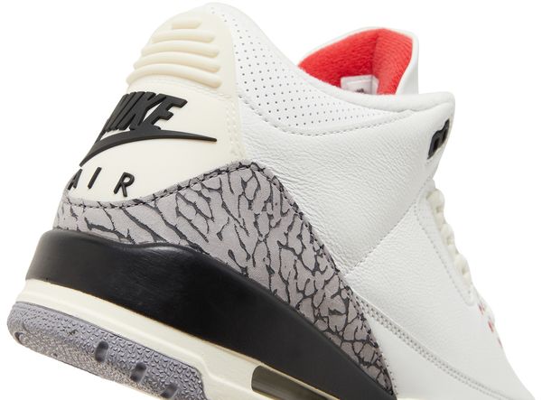 Nike Air Jordan 3 Retro "White Cement Reimagined" - Summit White / Fire Red-Black