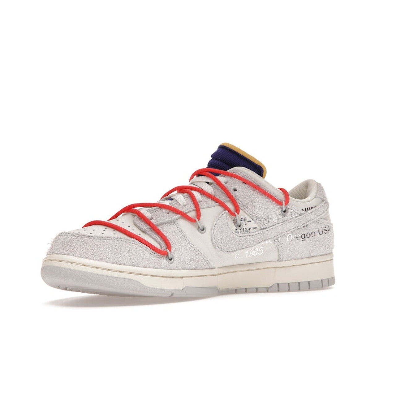 Nike Dunk Low Off-White "Lot 13 of 50" - Sail / Neutral Grey-Habanero Red