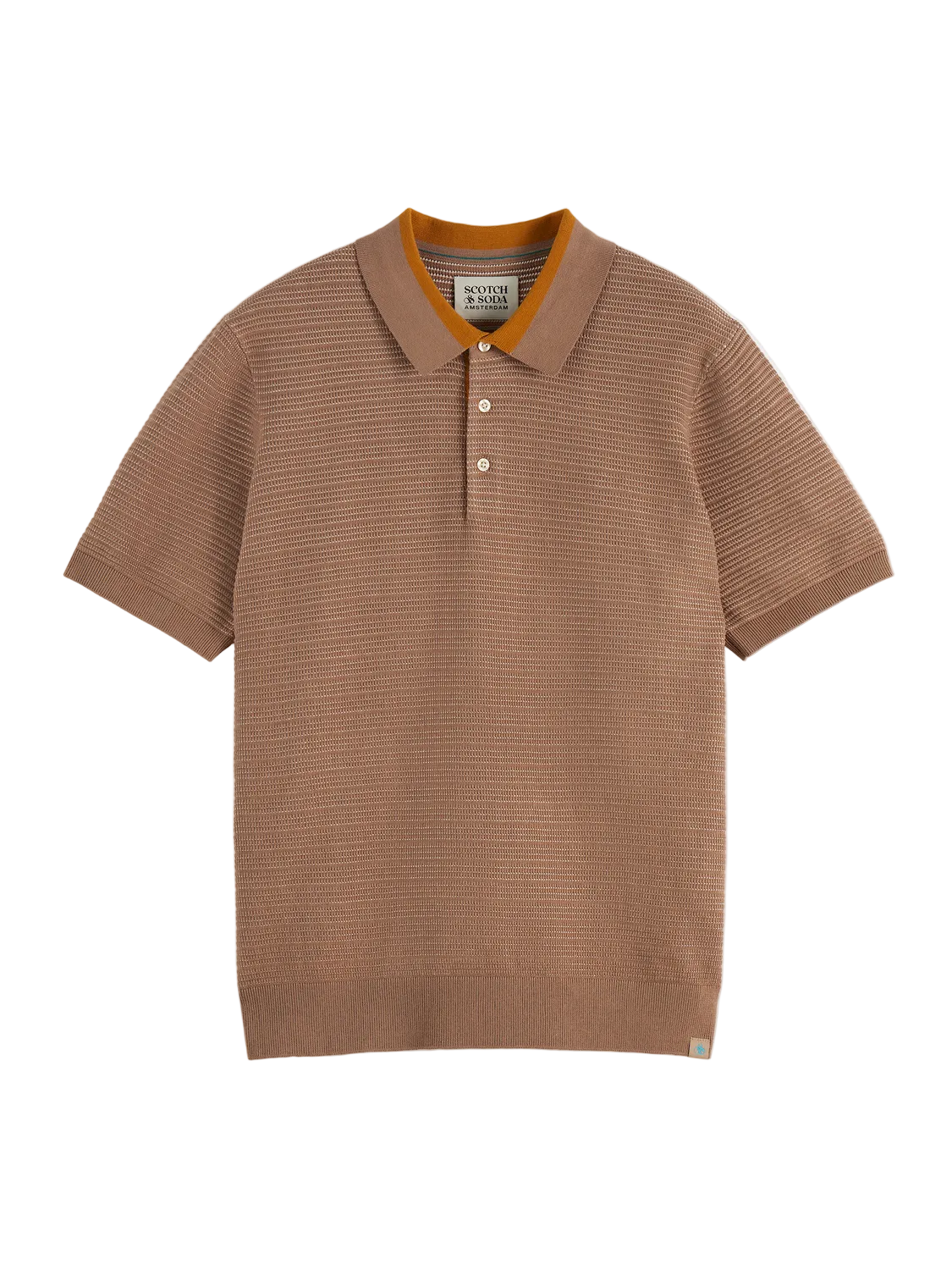 Scotch & Soda Structured Knitted Regular-Fit Polo-Amphora