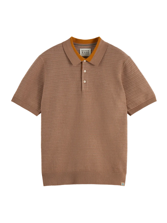 Scotch & Soda Structured Knitted Regular-Fit Polo-Amphora
