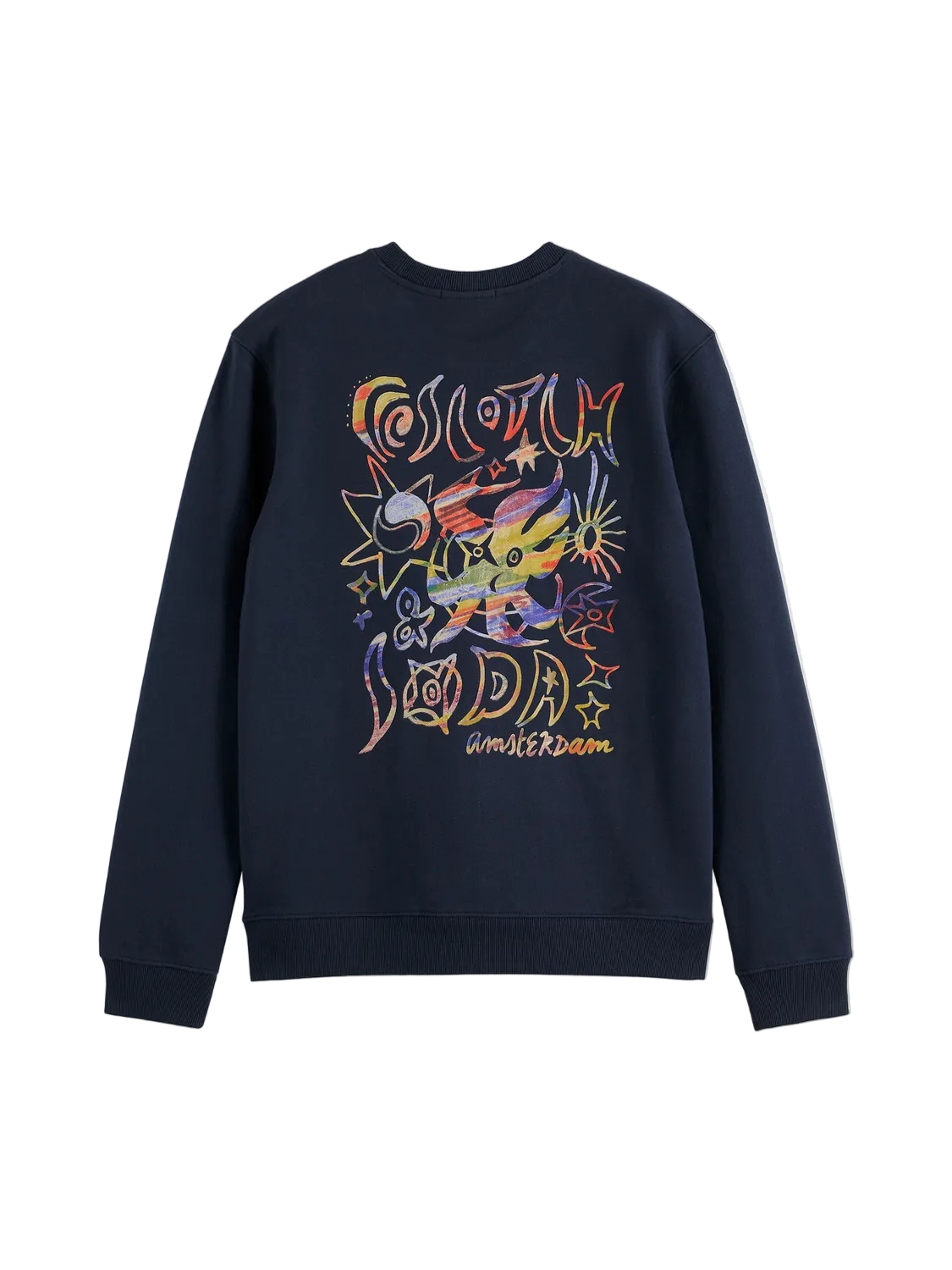 Scotch & Soda Front And Back Artwork Regular-Fit Sweatshirt-Carbon